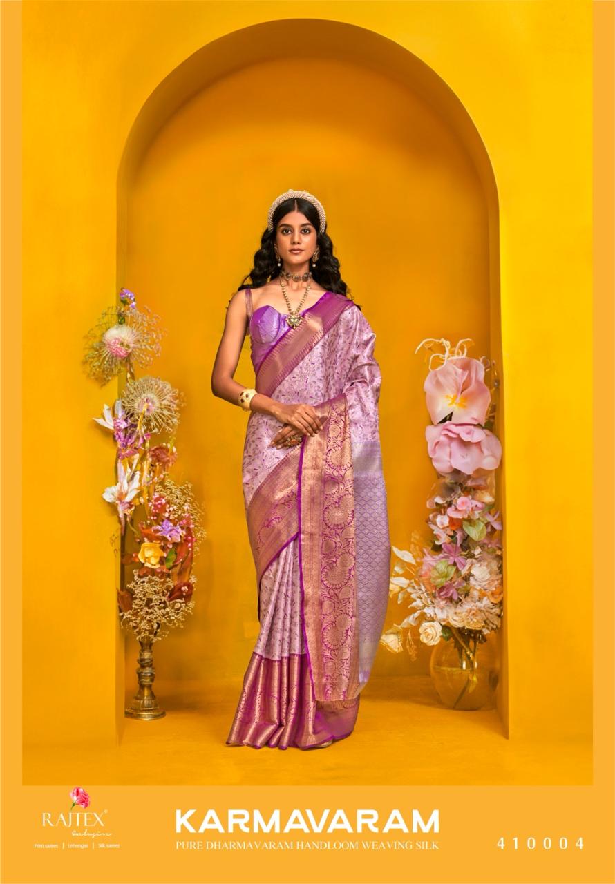 Rajtex Karmavaram Handloom Dharmavaram Silk Weaving Fancy Sarees
